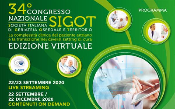 SAVE THE DATE 22 Settembre – Virtual Edition del 34° Congresso Nazionale SIGOT!!!!