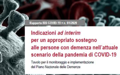 Indicazioni ad interim per un appropriato sostegno alle persone con demenza nell’attuale scenario della pandemia di COVID-19